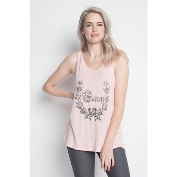 Tops - Women's Racerback Top Printed Design FANCY Pink